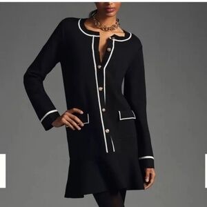 Anthropology black and white dress